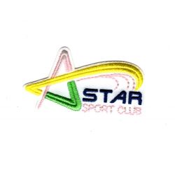 Patch Ecusson Thermocollant Fluo All Star Sport Club 3 x 6 cm