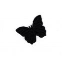 Ecusson Thermocollant Petit Papillon Coloris Noir 3 x 3,50 cm
