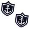 Patch Ecusson Thermocollant 2 x Petit Blason Ancre Marine 3,50 x 4 cm