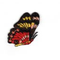 Patch Ecusson Thermocollant Papillon Coloris Rouge et Marron 3 x 5 cm