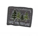 Patch Ecusson Thermocollant Save the Nature Forest Sapin 3,50 x 4,50 cm
