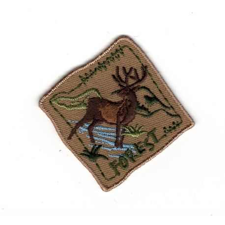 Patch Ecusson Thermocollant Foret Nature Grand Cerf 5 x 5 cm