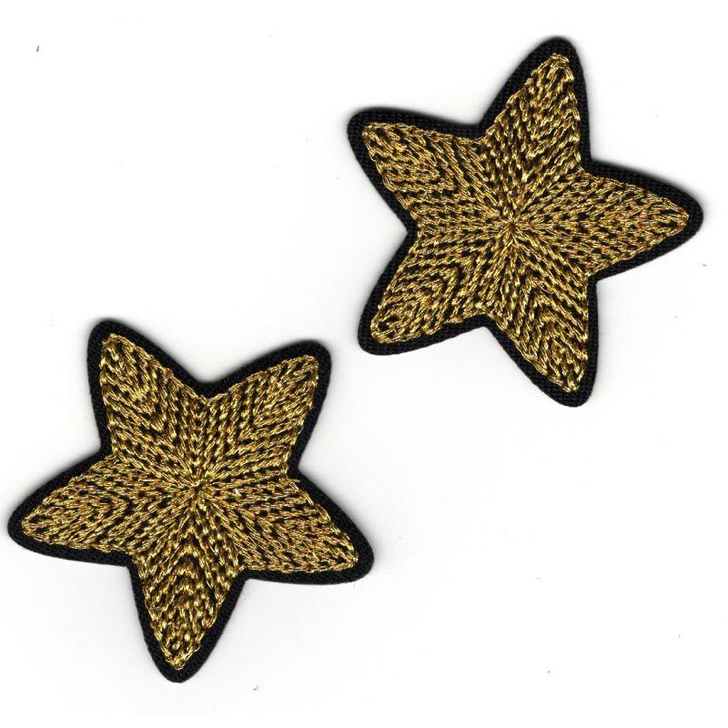 Patch ecusson thermocollant hand rock star etoile main