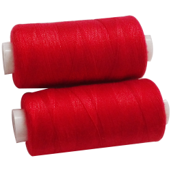 2 Spulen 500 Meter Polyesterfarben Red Flame Sewing Thread