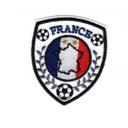 Aufbügler Aufnäher klebriger Eisenmantel Blazon Sport Soccer Football Frankreich 5 x 5,50 cm