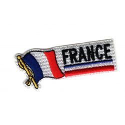 Patch Ecusson Thermocollant Drapeau Fanion France Flag 2,50 x 6 cm
