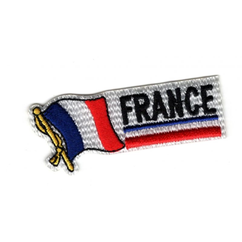 Écusson brodé drapeau France Franche-Comté  5x8cm Thermocollant 