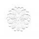 Patch Ecusson Thermocollant Fleur Dentelle en Rosace Coloris Blanc 3,50 x 3,50 cm