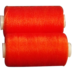 2 Bobines 500 mètres Polyester Coloris Orange Fil à Coudre