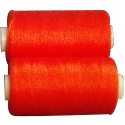 2 carretes 500 metros hilo de coser naranja poliéster colores