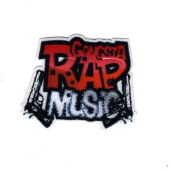 Patch Ecusson Thermocollant Gangstap Rap Music Musique 3,50 x 5 cm