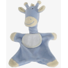 Doudou à Broder Point de Croix Girafe 28 cm Coloris Bleu