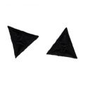 Patch Ecusson Thermocollant 2 x Mouche Triangle Coloris Noir 2,20 x 2,50 cm