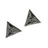 Patch Ecusson Thermocollant 2 x Mouche Triangle Coloris Gris 2,20 x 2,50 cm