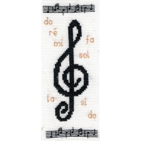 Kit Bookmark-The Key Of Sol Cross Stitch Counted Embroidery