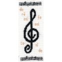 Kit Bookmark-The Key Of Sol Cross Stitch Counted Embroidery