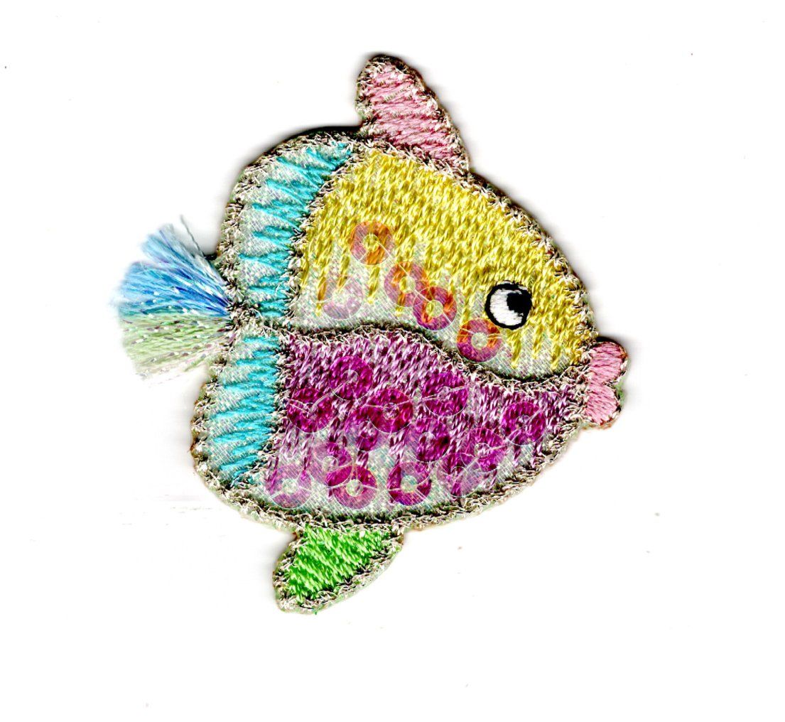 Patch Ecusson Thermocollant Poisson Douceur Bebe Sequins 4 50 X 5 Cm La Maison De L Ecusson