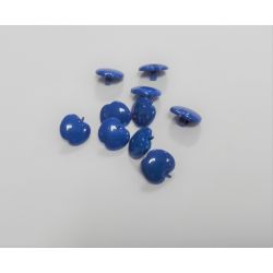 Boutons 10 x Pomme coloris Bleu en plastique 13 mm