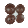 4 Boutons Bois 5 cm Coloris Marron