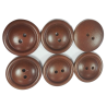 6 x Bouton en Bois Coloris Marron 35 mm