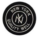 Patch Ecusson Thermocollant Rond New York Coloris Marine 7 x 7 cm