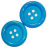 2 x Bouton Clown Géant 62 mm Plastique Coloris Bleu Turquoise