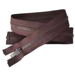 Fermeture Eclair Coloris Marron 70 cm Séparable Ouvrable maille 5 mm largeur 3 cm blouson