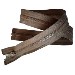 Zip closure Color Light Brown 70 cm Divisible Openable mesh 5 mm width 3 cm jacket