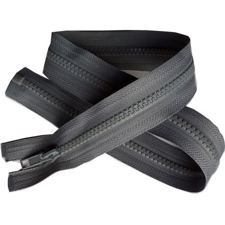 Fermeture Eclair Coloris Gris Foncé 70 cm Séparable Ouvrable maille 5 mm largeur 3 cm blouson