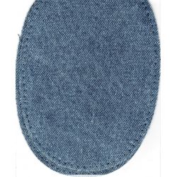 2 Renforts coude Genou à Coudre Coloris Jeans Bleu délavé 9,20 x 13,50 thermocollant provisoire