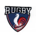 Patch Ecusson Thermocollant Rugby Coq France 5 x 5 cm