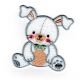 Patch Ecusson Thermocollant Lapin Funny Layette 6 x 7 cm