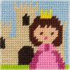 Komplettes Canvas-Set Eines Tages werde ich Prinzessin sein, 15 x 15 große Löcher, Kind