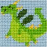 Kit Canevas complet Le Dragon 15 x 15 Enfant gros trous