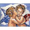 Kit Canevas Ange Cherubin B 14 x 18 cm Pénélope Blanc Petits Trous