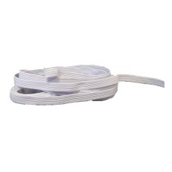 Elastique Plat tresse 5 mm Coloris blanc 10 mètres