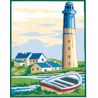 Canvas Kit The lighthouse A 14 x 18 cm White Penelope Small Holes