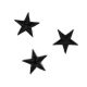 Patch Ecusson Thermocollant 3 écussons thermocollants étoile Noir 3 x 3 cm
