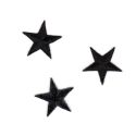 Patch Ecusson Thermocollant 3 écussons thermocollants étoile Noir 3 x 3 cm