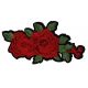 Patch Ecusson Thermocollant Fleurs roses rouges 12 x 23 cm