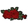 Patch Ecusson Thermocollant Fleurs roses rouges 12 x 23 cm