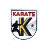 Aufnäher zum Aufbügeln Karate Wappen weißer Hintergrund 4,50 x 5 cm