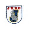 Aufnäher Aufbügelabzeichen Judo Wappen weißer Hintergrund 4,50 x 5 cm