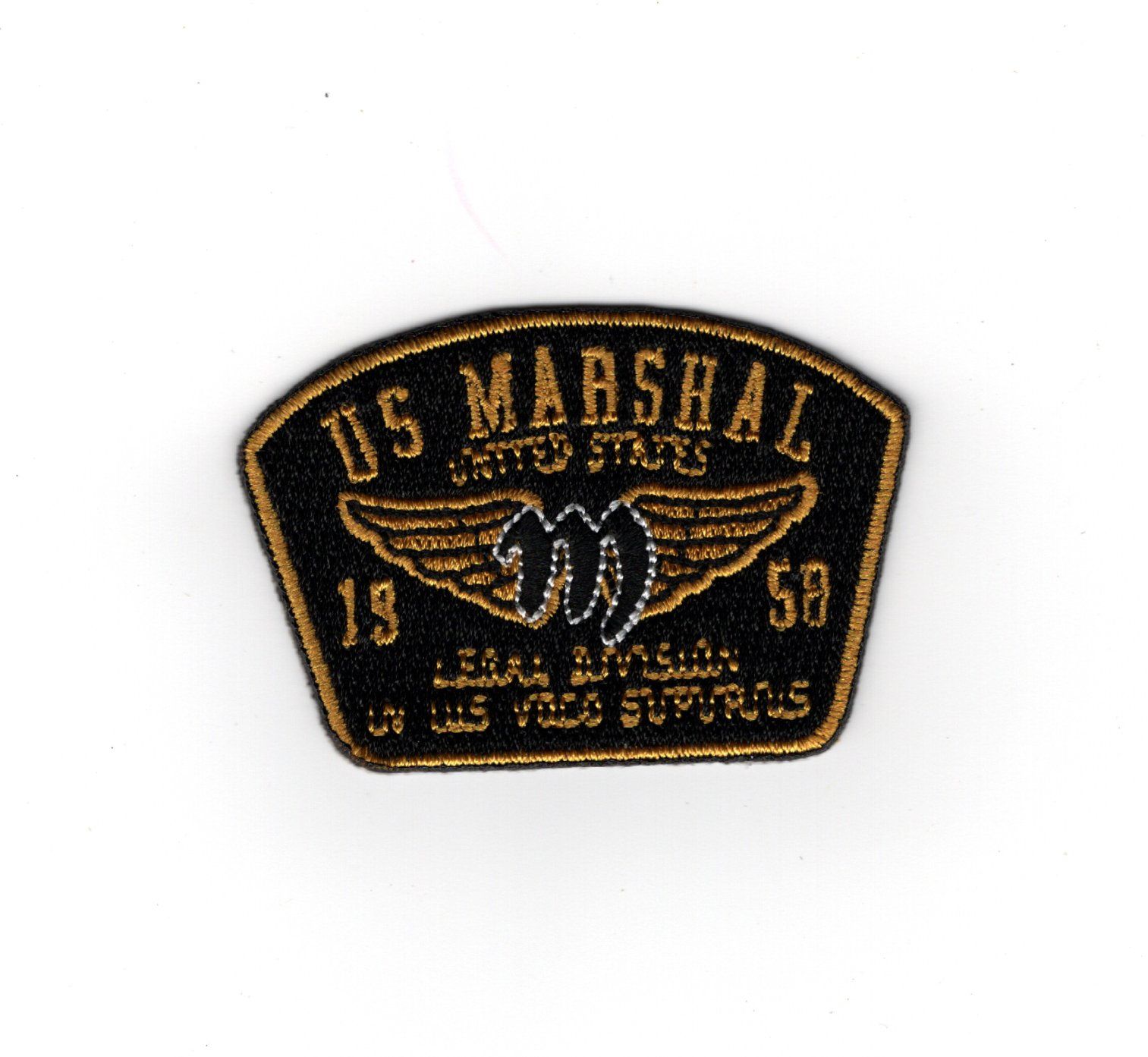 États-Unis Marshall 4" x 10" or sur noir U-N129A Patch fantaisie 