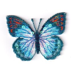 PAPILLON PAILLETTES Coloris Bleu