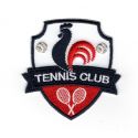 Patch Ecusson Thermocollant Blason coq France Tennis club 6,50 x 6,50 cm