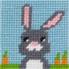 Kit Canevas complet Mon lapin Cookie 15 x 15 Enfant gros trous