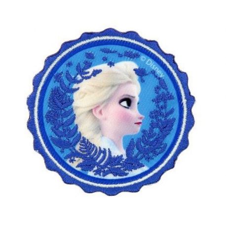Patch Ecusson Thermocollant Elsa La Reine des neiges 6 x 6 cm
