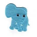 Patch Ecusson Thermocollant Eléphant bleu feutrine 6 x 7 cm