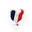 Patch Ecusson Thermocollant Coq drapeau français France 4 x 5 cm